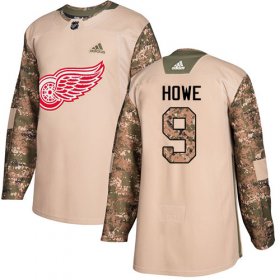 Wholesale Cheap Adidas Red Wings #9 Gordie Howe Camo Authentic 2017 Veterans Day Stitched NHL Jersey