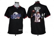 Wholesale Cheap Nike Patriots #12 Tom Brady Black Men's NFL Game All Star Fashion Jersey