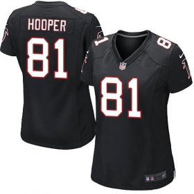 Wholesale Cheap Nike Falcons #81 Austin Hooper Black Alternate Women\'s Stitched NFL Elite Jersey