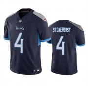 Men's Tennessee Titans #4 Ryan Stonehouse Navy 2023 F.U.S.E. Vapor Limited Football Stitched Jersey