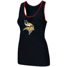 Wholesale Cheap Women\'s Nike Minnesota Vikings Big Logo Tri-Blend Racerback Stretch Tank Top Black