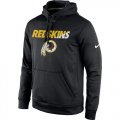 Wholesale Cheap Men's Washington Redskins Nike Black Kick Off Staff Performance Pullover Hoodie