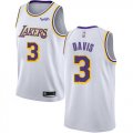 Cheap Lakers #3 Anthony Davis White Youth Basketball Swingman Association Edition Jersey