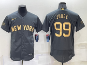 Wholesale Men's New York Yankees #99 Aaron Judge Grey 2022 All Star Stitched Flex Base Nike Jersey