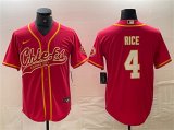 Cheap Men's Kansas City Chiefs #4 Rashee Rice Red Cool Base Stitched Baseball Jerseys