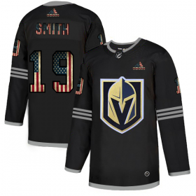 Wholesale Cheap Vegas Golden Knights #19 Reilly Smith Adidas Men\'s Black USA Flag Limited NHL Jersey