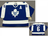 Wholesale Cheap Men's Toronto Maple Leafs #6 Ron Ellis With A Patch Blue With White Throwback CCM Jersey