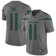 Wholesale Cheap Nike Jets #11 Denzel Mim Gray Youth Stitched NFL Limited Inverted Legend Jersey