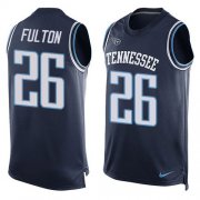 Wholesale Cheap Nike Titans #26 Kristian Fulton Navy Blue Team Color Men's Stitched NFL Limited Tank Top Jersey