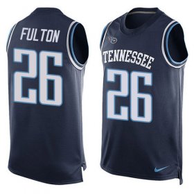 Wholesale Cheap Nike Titans #26 Kristian Fulton Navy Blue Team Color Men\'s Stitched NFL Limited Tank Top Jersey