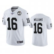 Wholesale Cheap Nike Raiders #16 Tyrell Williams White 60th Anniversary Vapor Limited Stitched NFL 100th Season Jersey