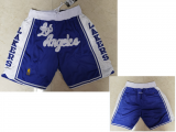 Wholesale Cheap Men's Los Angeles Lakers Blue Just Don Swingman Throwback Shorts