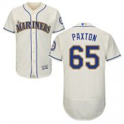 Wholesale Cheap Mariners #65 James Paxton Cream Flexbase Authentic Collection Stitched MLB Jersey
