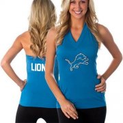 Wholesale Cheap Women's All Sports Couture Detroit Lions Blown Coverage Halter Top
