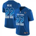 Wholesale Cheap Nike Falcons #22 Keanu Neal Royal Men's Stitched NFL Limited NFC 2018 Pro Bowl Jersey
