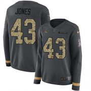 Wholesale Cheap Nike Broncos #43 Joe Jones Anthracite Salute to Service Women's Stitched NFL Limited Therma Long Sleeve Jersey