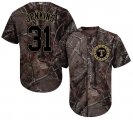 Wholesale Cheap Rangers #31 Ferguson Jenkins Camo Realtree Collection Cool Base Stitched MLB Jersey