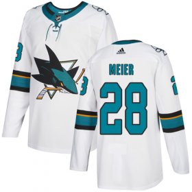 Wholesale Cheap Adidas Sharks #28 Timo Meier White Road Authentic Stitched Youth NHL Jersey