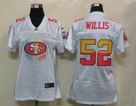 Wholesale Cheap Nike 49ers #52 Patrick Willis White Women\'s Fem Fan NFL Game Jersey