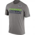 Wholesale Cheap Men's Seattle Seahawks Nike Practice Legend Performance T-Shirt Grey