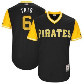Wholesale Cheap Pirates #6 Starling Marte Black \"Tato\" Players Weekend Authentic Stitched MLB Jersey