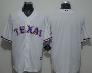 Wholesale Cheap Rangers Blank White New Cool Base Stitched MLB Jersey