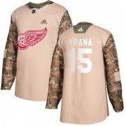 Wholesale Cheap Men's Detroit Red Wings #15 Jakub Vrana Adidas Authentic Veterans Day Stitched Hockey Camo Jersey