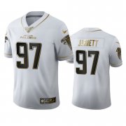 Wholesale Cheap Atlanta Falcons #97 Grady Jarrett Men's Nike White Golden Edition Vapor Limited NFL 100 Jersey