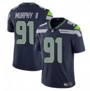 Cheap Men's Seattle Seahawks #91 Byron Murphy II Navy 2024 Draft Vapor Limited Football Stitched Jersey