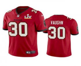 Wholesale Cheap Men\'s Tampa Bay Buccaneers #30 Ke\'Shawn Vaughn Red 2021 Super Bowl LV Limited Stitched NFL Jersey