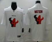 Wholesale Cheap Men's Houston Texans #4 Deshaun Watson White 2020 Shadow Logo Vapor Untouchable Stitched NFL Nike Limited Jersey