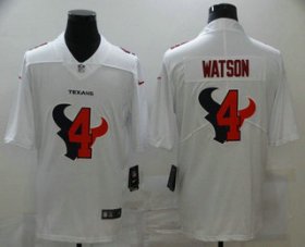 Wholesale Cheap Men\'s Houston Texans #4 Deshaun Watson White 2020 Shadow Logo Vapor Untouchable Stitched NFL Nike Limited Jersey