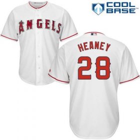 Wholesale Cheap Angels #28 Andrew Heaney White Cool Base Stitched Youth MLB Jersey