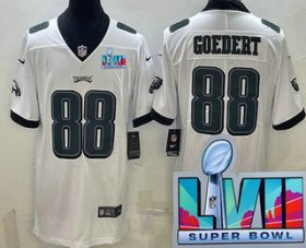 Cheap Men\'s Philadelphia Eagles #88 Dallas Goedert Limited White Super Bowl LVII Vapor Jersey