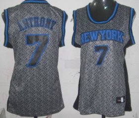 Wholesale Cheap New York Knicks #7 Carmelo Anthony Gray Static Fashion Womens Jersey