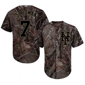 Wholesale Cheap Mets #7 Marcus Stroman Camo Realtree Collection Cool Base Stitched MLB Jersey