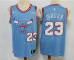 Wholesale Cheap Men's Chicago Bulls #23 Michael Jordan Blue 2020 City Edition NBA Swingman Jersey With The Sponsor Logo