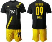 Wholesale Cheap Men 2020-2021 club Dortmund away 09 black Soccer Jerseys