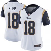 Wholesale Cheap Nike Rams #18 Cooper Kupp White Women's Stitched NFL Vapor Untouchable Limited Jersey