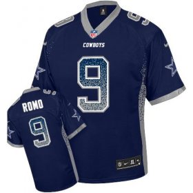 Wholesale Cheap Nike Cowboys #9 Tony Romo Navy Blue Team Color Men\'s Stitched NFL Elite Drift Fashion Jersey