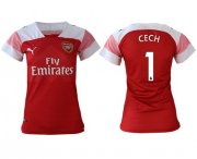 Wholesale Cheap Women's Arsenal #1 Cech Home Soccer Club Jersey