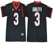 Wholesale Cheap Men's Georgia Bulldogs #3 Todd Gurley II Black Limited 2017 College Football Stitched Nike NCAA Jersey