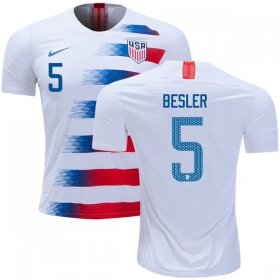 Wholesale Cheap USA #5 Besler Home Kid Soccer Country Jersey