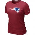 Wholesale Cheap Women's Nike New England Patriots Logo NFL T-Shirt Red