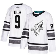 Wholesale Cheap Adidas Coyotes #9 Clayton Keller White Authentic 2019 All-Star Stitched NHL Jersey