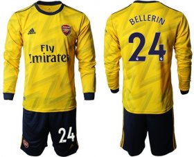 Wholesale Cheap Arsenal #24 Bellerin Away Long Sleeves Soccer Club Jersey