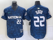Wholesale Cheap Men's San Diego Padres #22 Juan Soto Royal 2023 All Star Cool Base Stitched Baseball Jersey