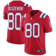 Wholesale Cheap Men's New England Patriots #80 Gunner Olszewski Limited Red Vapor Untouchable Alternate Jersey