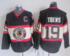 Wholesale Cheap Blackhawks #19 Jonathan Toews Black Third CCM Stitched NHL Jersey