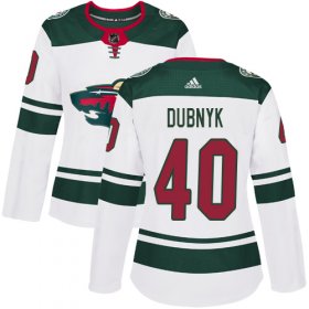 Wholesale Cheap Adidas Wild #40 Devan Dubnyk White Road Authentic Women\'s Stitched NHL Jersey
